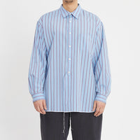 Langston Shirt - Blue with Red Stripes