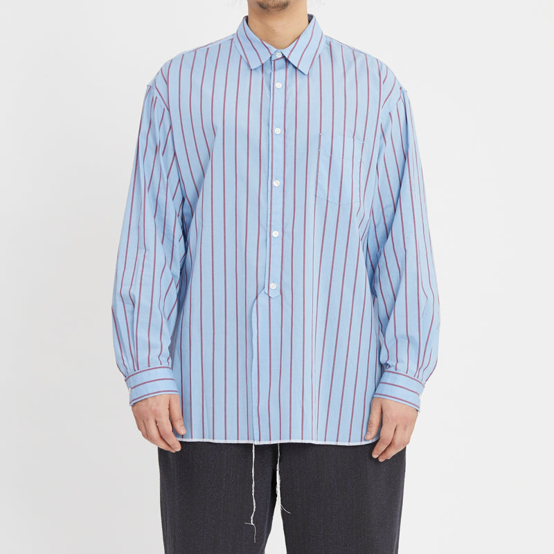 Langston Shirt - Blue with Red Stripes