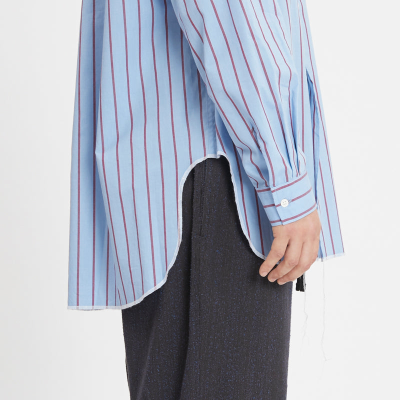 Langston Shirt - Blue with Red Stripes