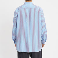 Langston Shirt - Blue with Red Stripes
