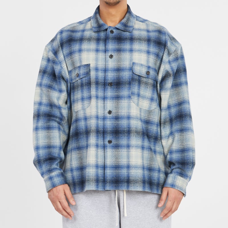 Park Shirt/Jacket - Blue Plaid Flannel
