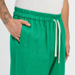 Big Bronco Pant - Kelly Green Linen / Rayon