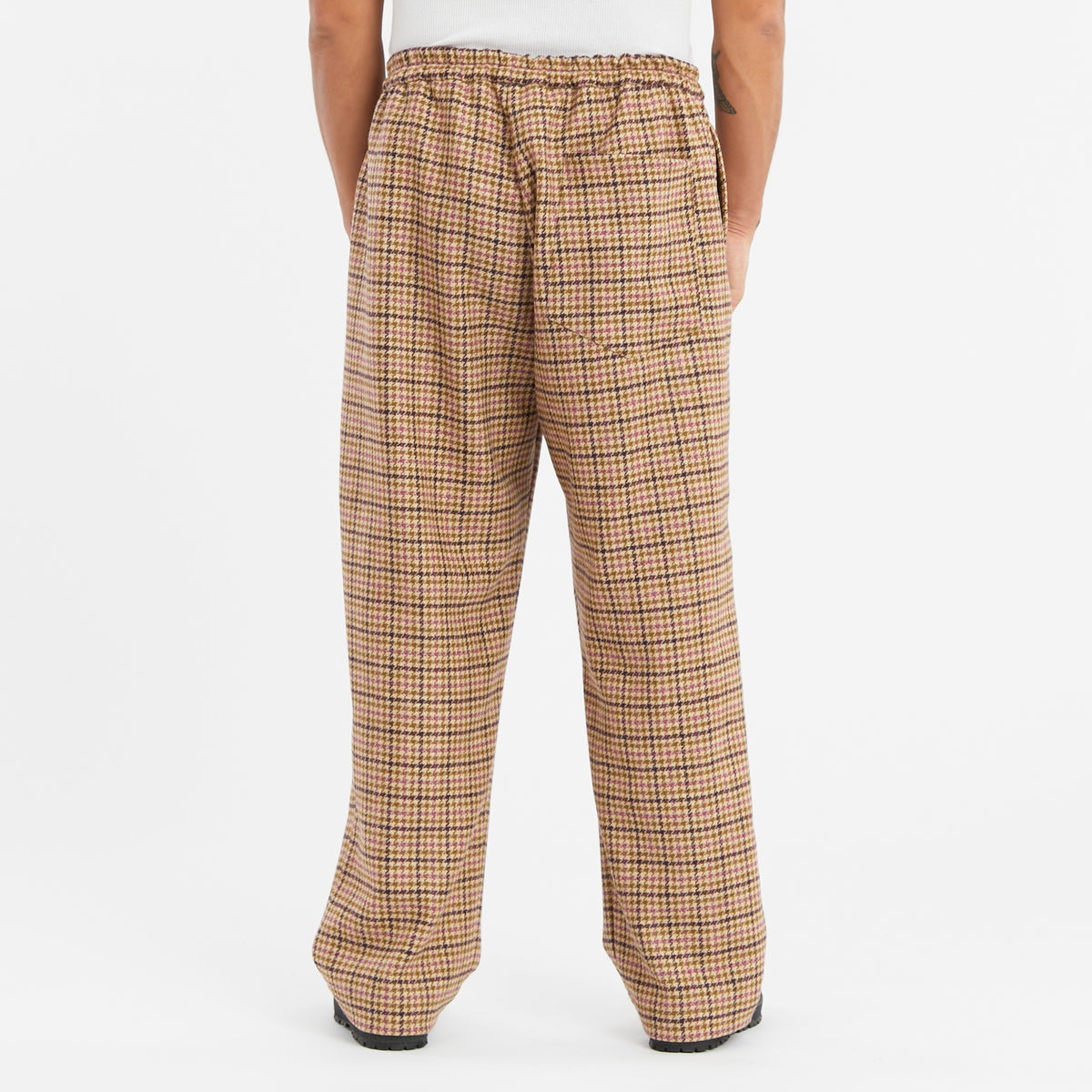 Lodge Pant - MOON Tan & Purple Plaid Tweed Wool