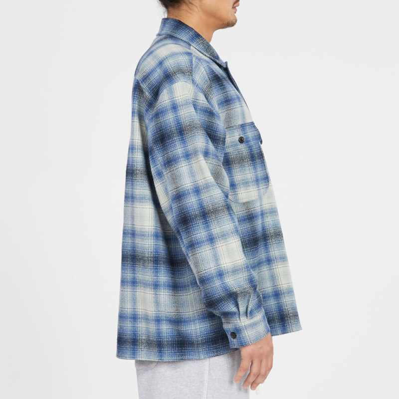Park Shirt/Jacket - Blue Plaid Flannel