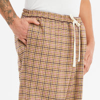 Lodge Pant - MOON Tan & Purple Plaid Tweed Wool