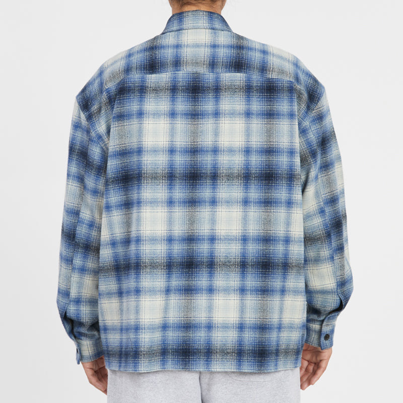 Park Shirt/Jacket - Blue Plaid Flannel