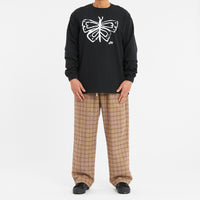 Lodge Pant - MOON Tan & Purple Plaid Tweed Wool