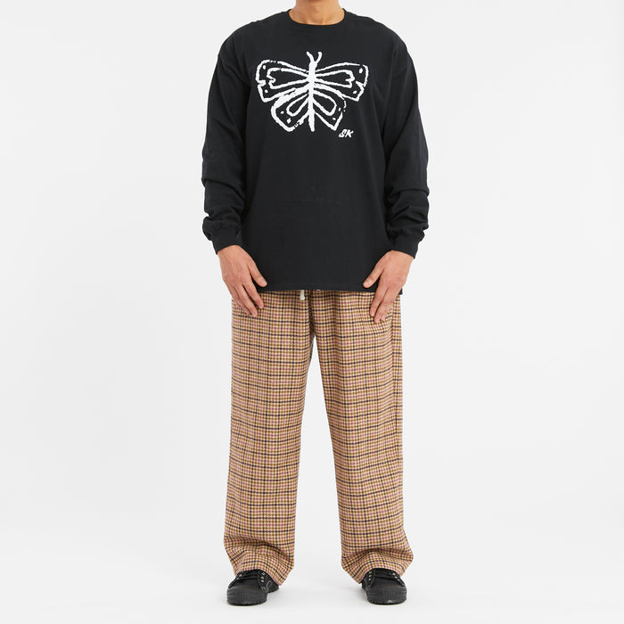 Lodge Pant - MOON Tan & Purple Plaid Tweed Wool