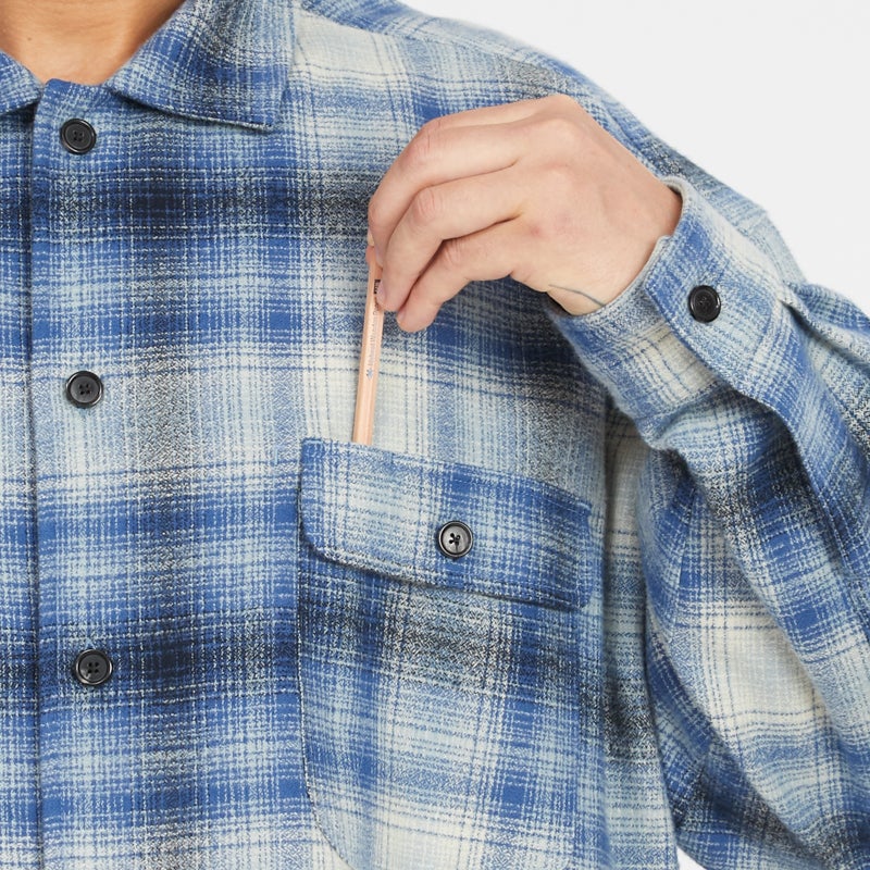 Park Shirt/Jacket - Blue Plaid Flannel