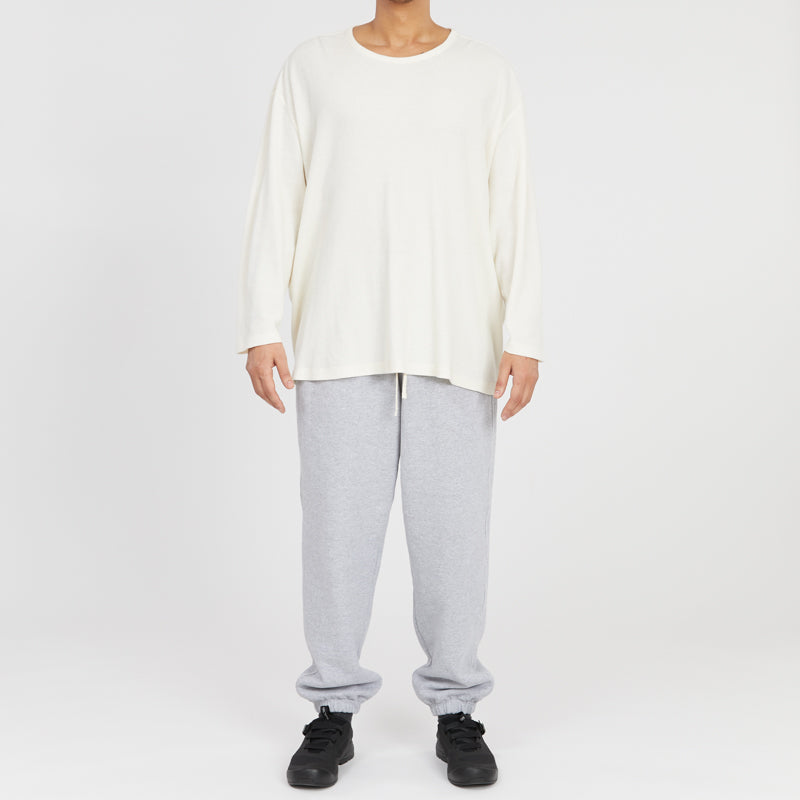Waffle Thermal Long Sleeve T-Shirt - Cream