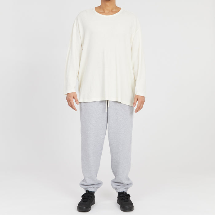 Waffle Thermal Long Sleeve T-Shirt - Cream