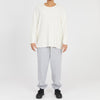 Waffle Thermal Long Sleeve T-Shirt - Cream