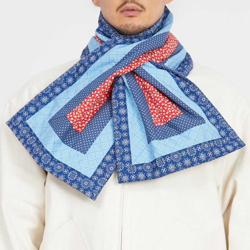 Patchwork Quilted Scarf - Multicolor Cotton