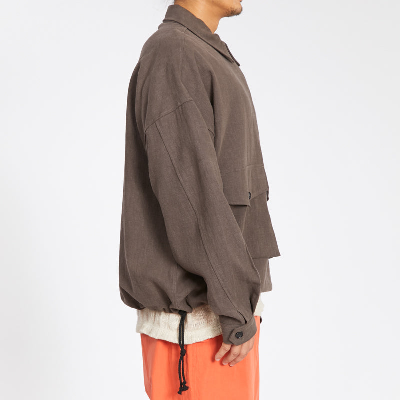 Skiff Pullover Jacket - Brown Ramie