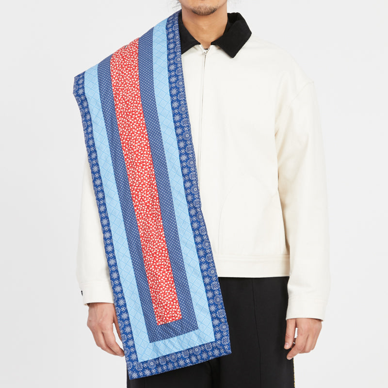 Patchwork Quilted Scarf - Multicolor Cotton