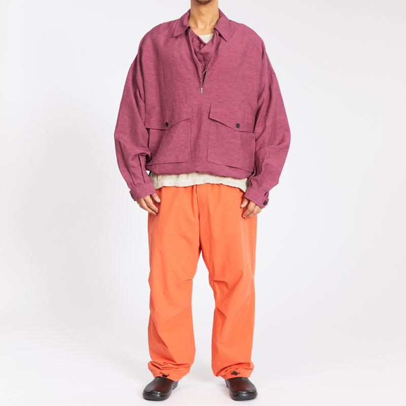 Skiff Pullover Jacket - Magenta Viscose/Linen