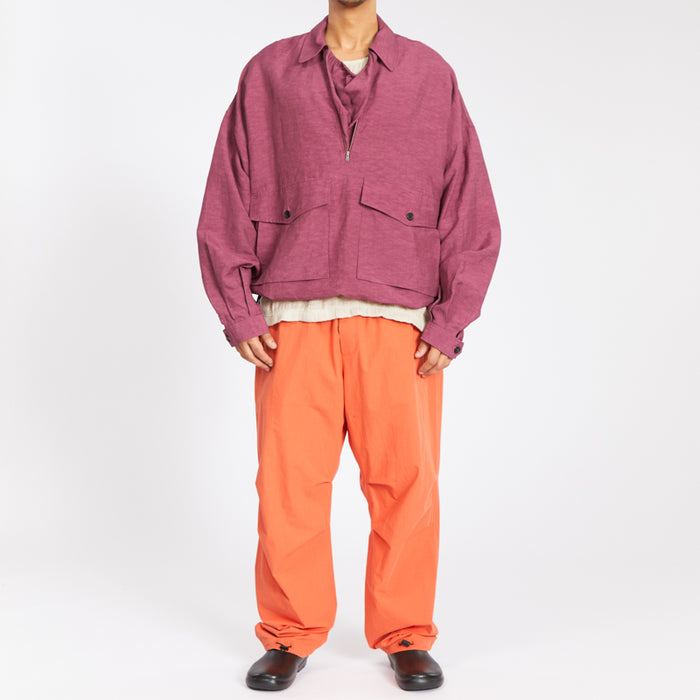 Skiff Pullover Jacket - Magenta Viscose/Linen