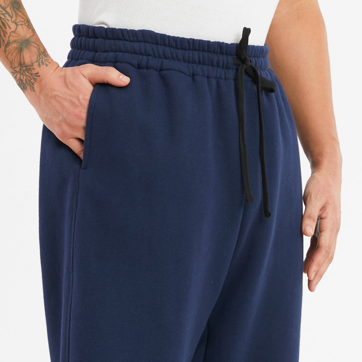 Alston Sweatpant - Navy Cotton Fleece