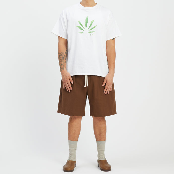 Barrack Short - Brown Puckered Cotton