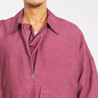 Skiff Pullover Jacket - Magenta Viscose/Linen