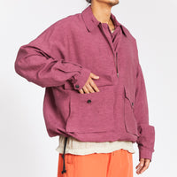 Skiff Pullover Jacket - Magenta Viscose/Linen