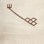 Sweater Vest - Cream w/ Brown Gylphs Cotton