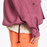 Skiff Pullover Jacket - Magenta Viscose/Linen
