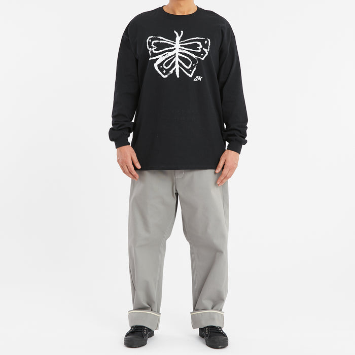LS Butterfly T-Shirt – Black Cotton