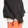 Skiff Pullover Jacket - Black Coated Linen/Cotton