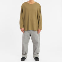 Waffle Thermal Long Sleeve T-Shirt - Olive