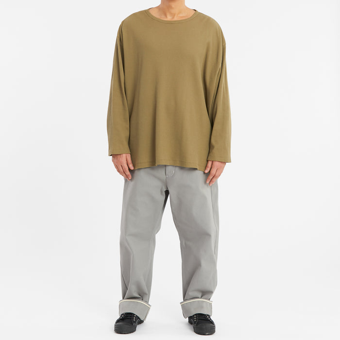 Waffle Thermal Long Sleeve T-Shirt - Olive