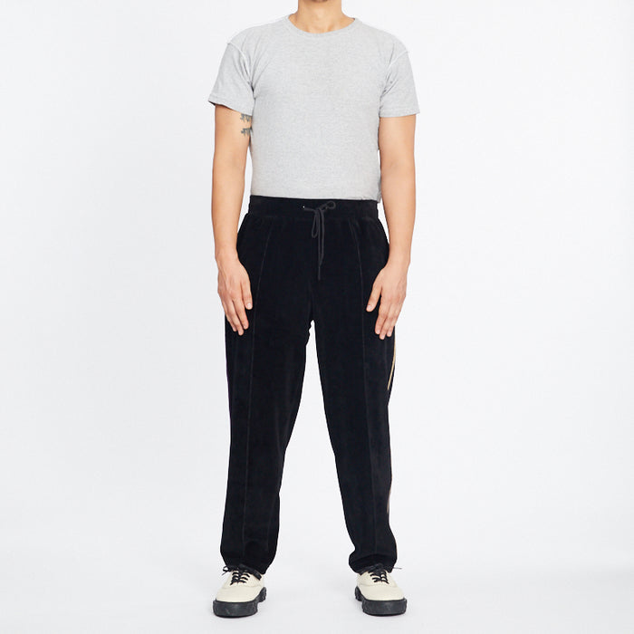 Velour Maestro Pant - Black w/ Braid