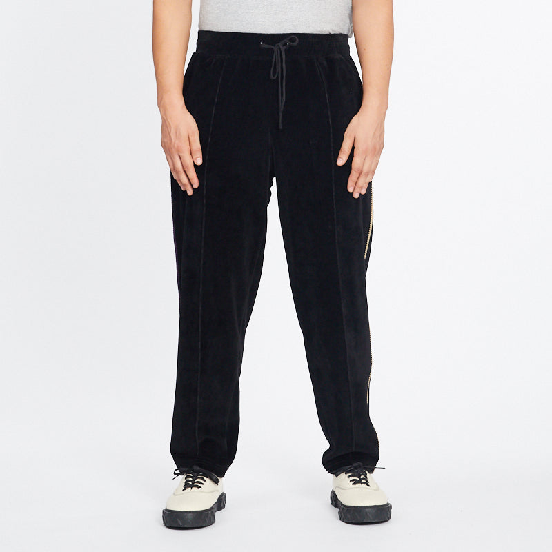 Velour Maestro Pant - Black w/ Braid