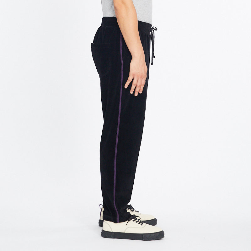 Velour Maestro Pant - Black w/ Braid