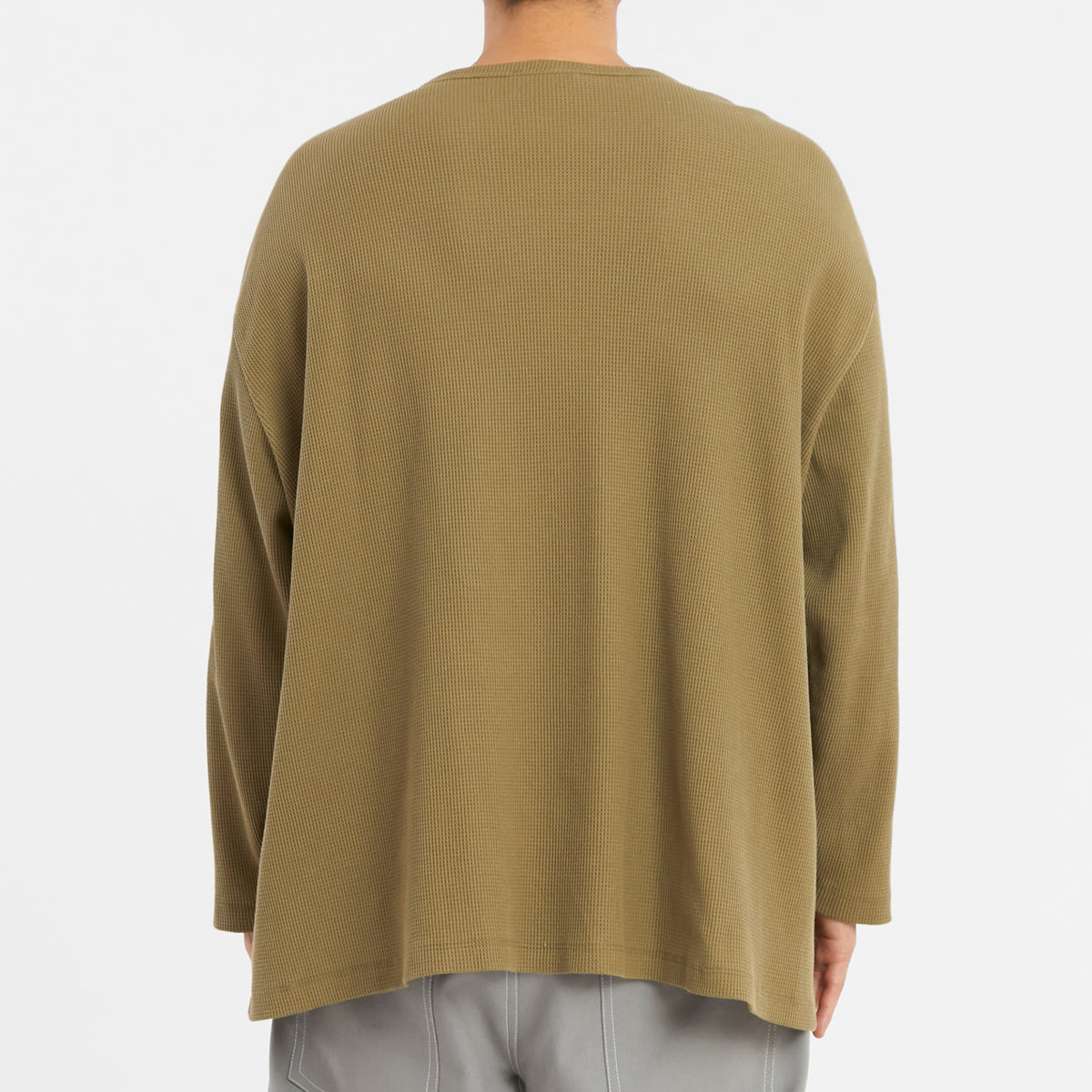 Waffle Thermal Long Sleeve T-Shirt - Olive