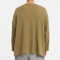 Waffle Thermal Long Sleeve T-Shirt - Olive