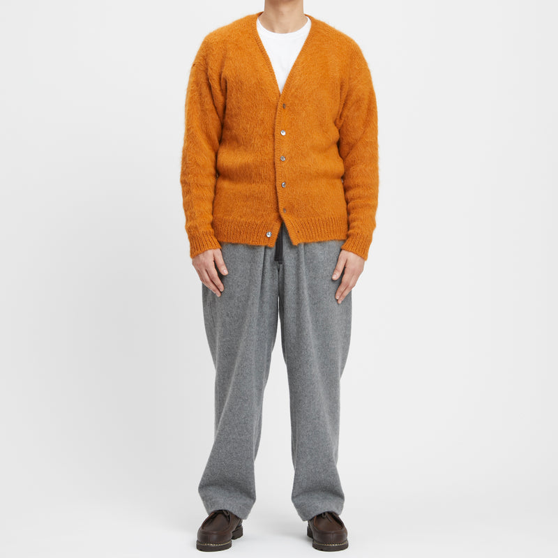 Hairy Cardigan - Burnt Orange Suri Alpaca