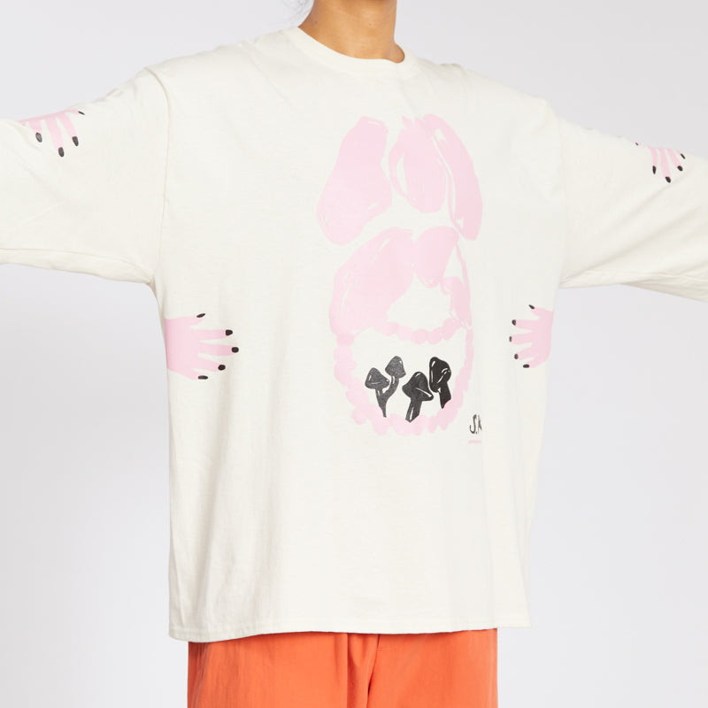 'Food of the Gods' LS T-Shirt - Natural Cotton