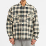 Park Shirt/Jacket - Green Plaid Cotton Flannel
