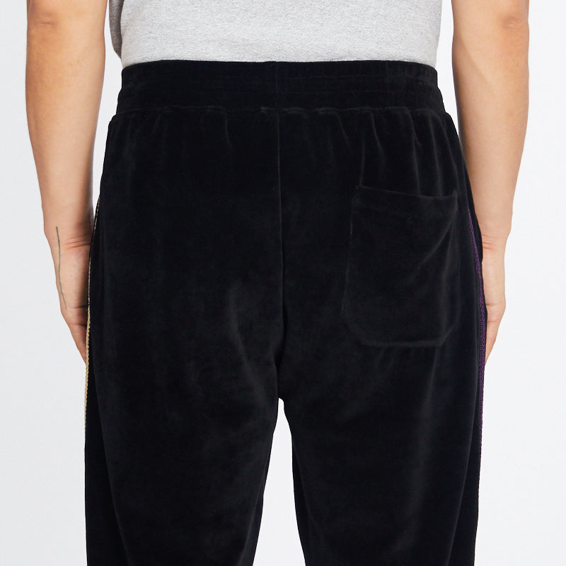 Velour Maestro Pant - Black w/ Braid
