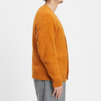 Hairy Cardigan - Burnt Orange Suri Alpaca