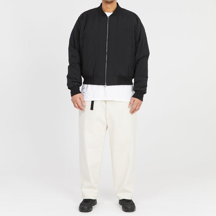 Reversible Bomber Jacket - Black Quilted Recycled Nylon WR