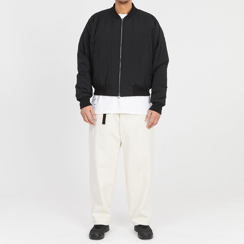 Reversible Bomber Jacket - Black Quilted Recycled Nylon WR