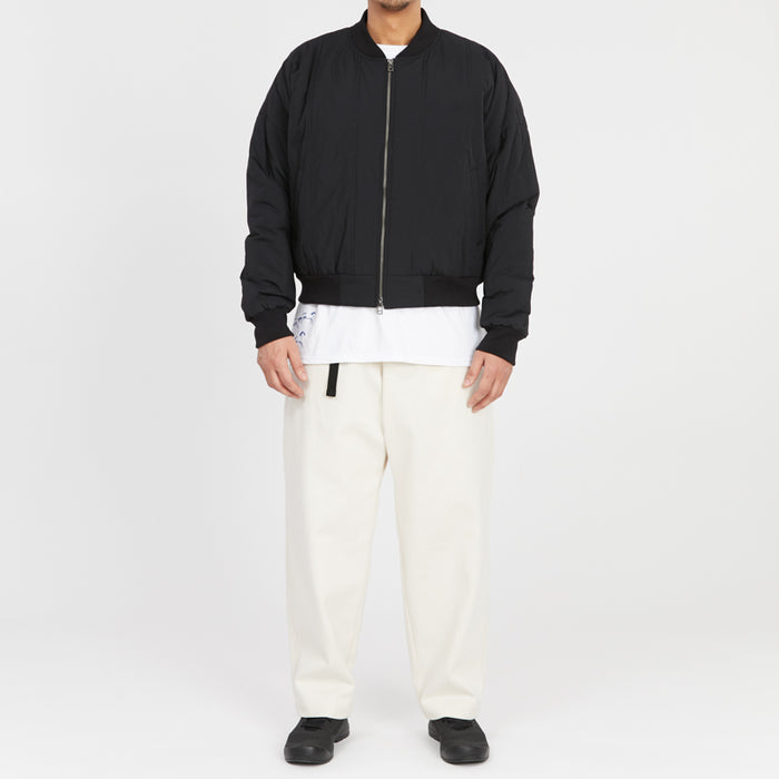 Reversible Bomber Jacket - Black Quilted Recycled Nylon WR