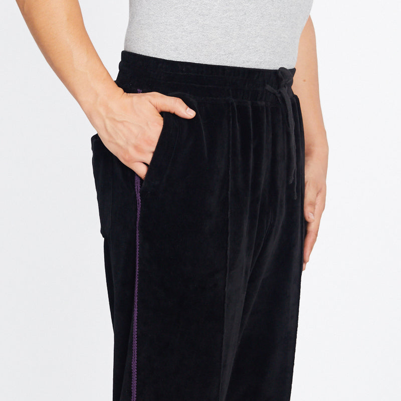 Velour Maestro Pant - Black w/ Braid