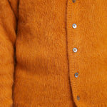 Hairy Cardigan - Burnt Orange Suri Alpaca