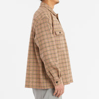 Park Shirt/Jacket - MOON Purple Plaid Tweed Wool
