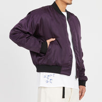 Reversible Bomber Jacket - Black Quilted Recycled Nylon WR