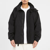 Column Jacket - Black Waxed Cotton/Nylon WR