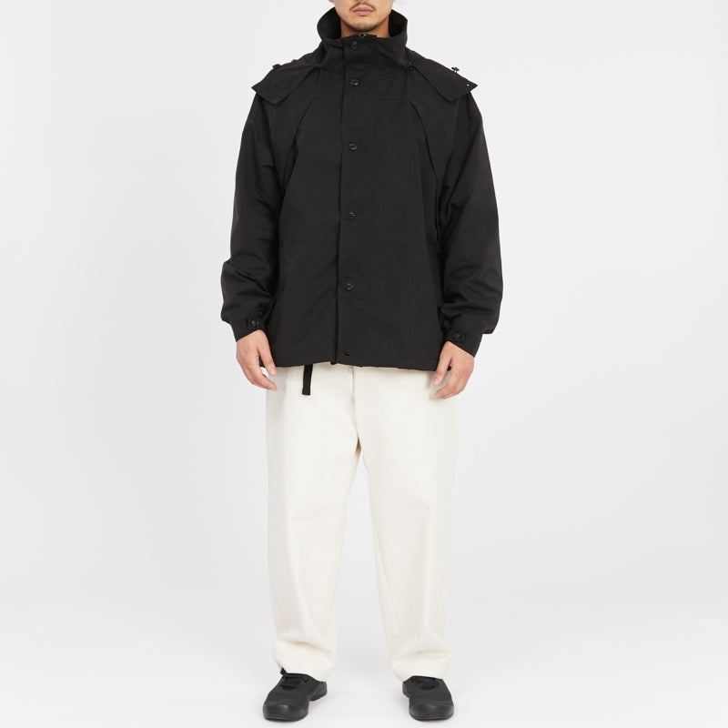 Column Jacket - Black Waxed Cotton/Nylon WR